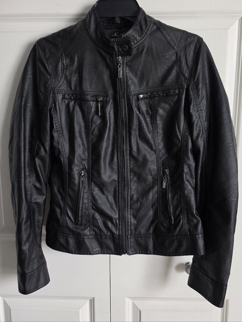New Age Black Faux Leather Jacket
